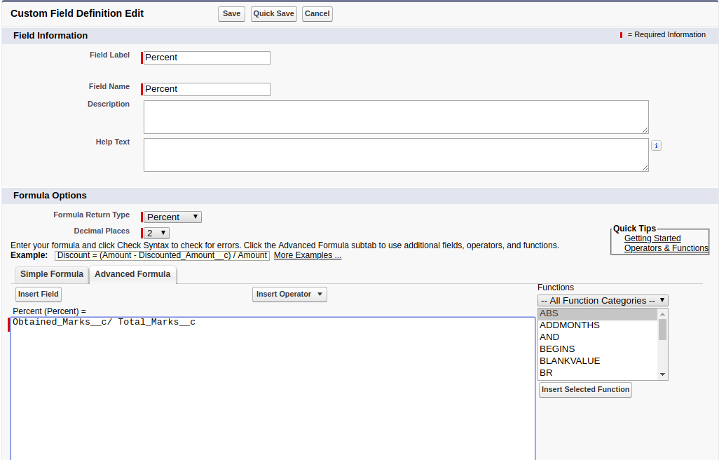 Roll-up Summary And Formula Field In Salesforce